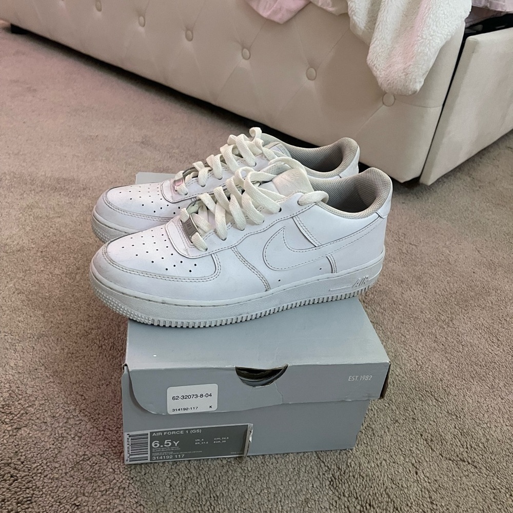 Nike Kids Air Force 1 Shoes - White